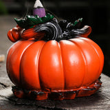 Halloween Pumpkin Fragrant Burner Sculpture for Living Room Libraries Desktop