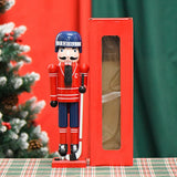 Christmas Wood Ice Hockey Athlete Nutcracker for Holiday Tradition Versatile