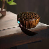 Maxbell Wooden Incense Burner Handmade Incense Holder for Bedroom Housewarming Party