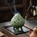 Maxbell Incense Burner with Lid Incense Stick Holder for Tea Room Stick Incense Home A