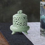Maxbell Incense Burner with Lid Incense Stick Holder for Tea Room Stick Incense Home B