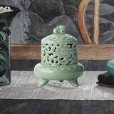 Maxbell Incense Burner with Lid Incense Stick Holder for Tea Room Stick Incense Home B