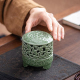 Maxbell Incense Burner with Lid Incense Stick Holder for Tea Room Stick Incense Home C