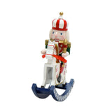 Maxbell Nutcrackers Rocking Horse Gift Handcraft for Bedroom Festival Props New Year