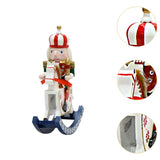Maxbell Nutcrackers Rocking Horse Gift Handcraft for Bedroom Festival Props New Year