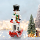 Maxbell Wooden Nutcrackers Rocking Horse Nutcracker Figures for Festival Props Table