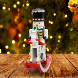 Maxbell Wooden Nutcrackers Rocking Horse Nutcracker Figures for Festival Props Table