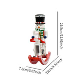 Maxbell Wooden Nutcrackers Rocking Horse Nutcracker Figures for Festival Props Table