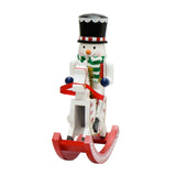 Maxbell Wooden Nutcrackers Rocking Horse Nutcracker Figures for Festival Props Table