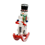 Maxbell Wooden Nutcrackers Rocking Horse Nutcracker Figures for Festival Props Table