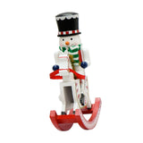 Maxbell Wooden Nutcrackers Rocking Horse Nutcracker Figures for Festival Props Table