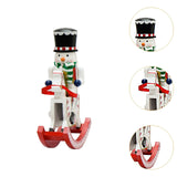 Maxbell Wooden Nutcrackers Rocking Horse Nutcracker Figures for Festival Props Table