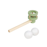 Wooden Balances Blowing Toy Blowing Floating Ball Toy for Gathering Toddlers green