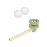 Wooden Balances Blowing Toy Blowing Floating Ball Toy for Gathering Toddlers green