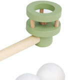 Wooden Balances Blowing Toy Blowing Floating Ball Toy for Gathering Toddlers green