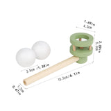 Wooden Balances Blowing Toy Blowing Floating Ball Toy for Gathering Toddlers green