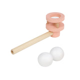 Wooden Balances Blowing Toy Blowing Floating Ball Toy for Gathering Toddlers pink