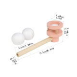 Wooden Balances Blowing Toy Blowing Floating Ball Toy for Gathering Toddlers pink