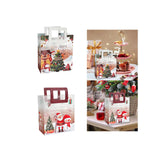 Maxbell Christmas Gift Bag Cute Christmas Treat Bag Candy Bag for Xmas Party Holiday white