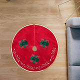 Maxbell Christmas Tree Skirt Round Xmas Tree Mat for Indoor Outdoor New Year Holiday 24inch