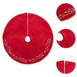 Maxbell Christmas Tree Skirt Round Xmas Tree Mat for Indoor Outdoor New Year Holiday 32inch