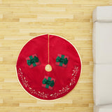 Maxbell Christmas Tree Skirt Round Xmas Tree Mat for Indoor Outdoor New Year Holiday 32inch