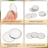 Maxbell 100 Pieces Stainless Steel Disc Charms Welding 19mm Metal Strike Round Plate