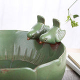 Maxbell Flower Pot Bonsai Pot Bamboo Tray 10 inch Large Planter Home Small Ornaments