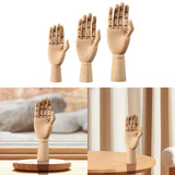 Wooden Hand Mannequin Right Hand Multiple Uses Movable Joint Wood Hand Model Small