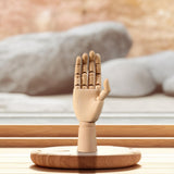 Wooden Hand Mannequin Right Hand Multiple Uses Movable Joint Wood Hand Model Small