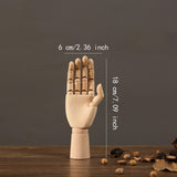 Wooden Hand Mannequin Right Hand Multiple Uses Movable Joint Wood Hand Model Small