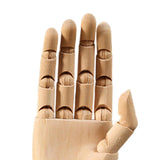 Wooden Hand Mannequin Right Hand Multiple Uses Movable Joint Wood Hand Model Small