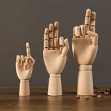 Wooden Hand Mannequin Right Hand Multiple Uses Movable Joint Wood Hand Model Small