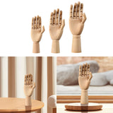 Wooden Hand Mannequin Right Hand Multiple Uses Movable Joint Wood Hand Model Small