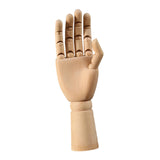 Wooden Hand Mannequin Right Hand Multiple Uses Movable Joint Wood Hand Model Large