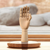 Wooden Hand Mannequin Right Hand Multiple Uses Movable Joint Wood Hand Model Large