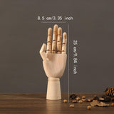 Movable Joint Wood Hand Model Ornament Jewelry Display Wooden Hand Mannequin Medium