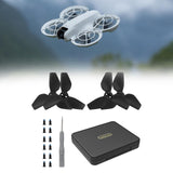 4 Pieces Spare Parts with Screws Mini Box Propellers Blade Props Box for Neo Black