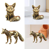 Maxbell Mini Fox Statue Animal Sculpture Holiday Dining Room Home Miniature Figurine Sitting 2.9x3.4cm