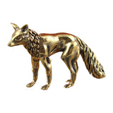 Maxbell Mini Fox Statue Animal Sculpture Holiday Dining Room Home Miniature Figurine Standing 6x3.9cm