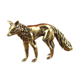 Maxbell Mini Fox Statue Animal Sculpture Holiday Dining Room Home Miniature Figurine Standing 6x3.9cm