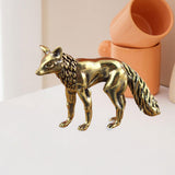 Maxbell Mini Fox Statue Animal Sculpture Holiday Dining Room Home Miniature Figurine Standing 6x3.9cm