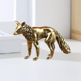 Maxbell Mini Fox Statue Animal Sculpture Holiday Dining Room Home Miniature Figurine Standing 6x3.9cm