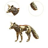 Maxbell Mini Fox Statue Animal Sculpture Holiday Dining Room Home Miniature Figurine Standing 6x3.9cm