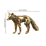 Maxbell Mini Fox Statue Animal Sculpture Holiday Dining Room Home Miniature Figurine Standing 6x3.9cm