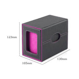Maxbell Card Deck Case Holder Fits 100+ Cards Accessories Multifunctional PU Leather Pink Interior