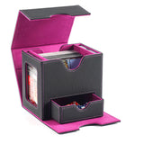 Maxbell Card Deck Case Holder Fits 100+ Cards Accessories Multifunctional PU Leather Pink Interior
