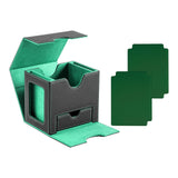 Maxbell Card Deck Case Holder Fits 100+ Cards Accessories Multifunctional PU Leather Green Interior