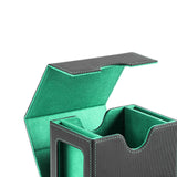 Maxbell Card Deck Case Holder Fits 100+ Cards Accessories Multifunctional PU Leather Green Interior