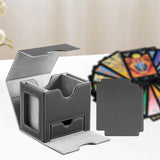 Maxbell Card Deck Case Holder Fits 100+ Cards Accessories Multifunctional PU Leather Grey Interior